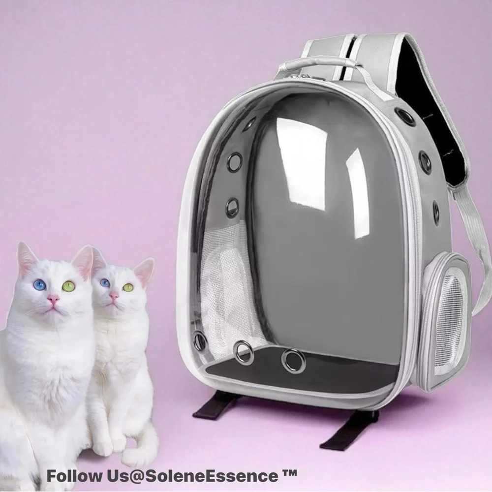 - (NEW)Gray PetPack Clear Bubble Carrying Bag Small, dogs Cats, Space Capsule …